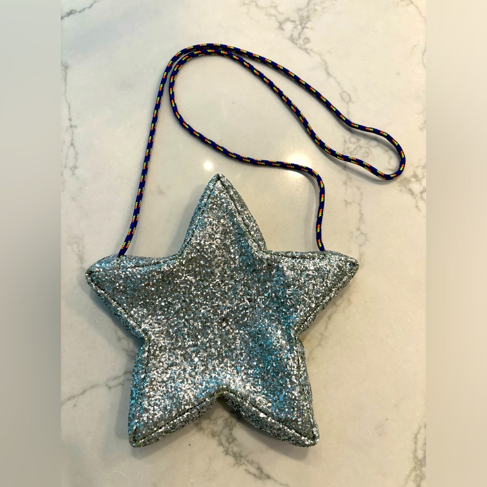 Crew Cuts (J. Crew) little girls sparkle star Crossbody purse.
